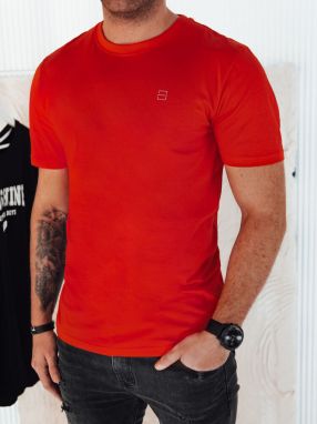 Orange men's T-shirt with Dstreet print