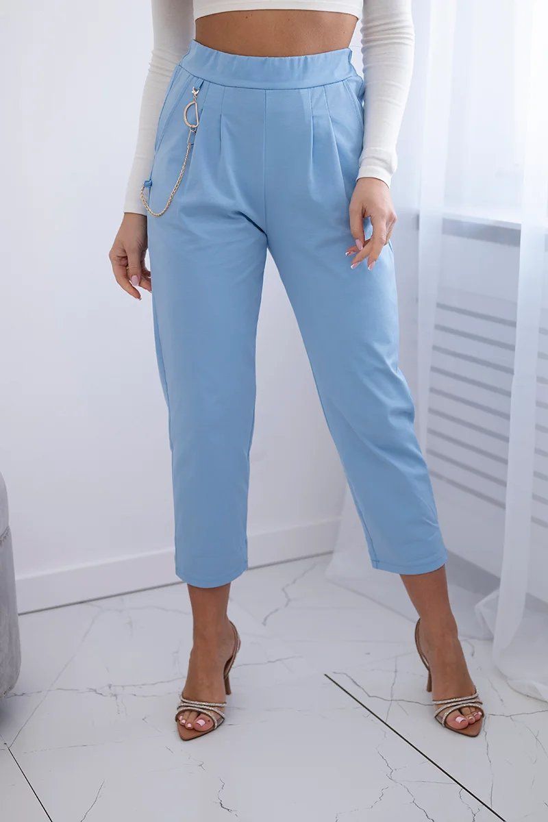 New punto trousers with blue chain