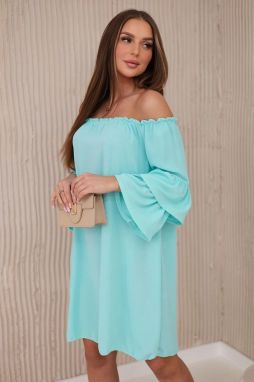 Spanish dress with frills on the mint sleeve