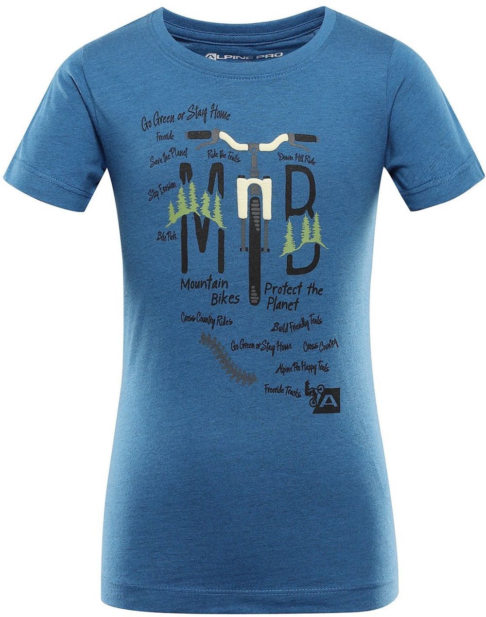 Children's cotton T-shirt ALPINE PRO BIGERO vallarta blue variant pc