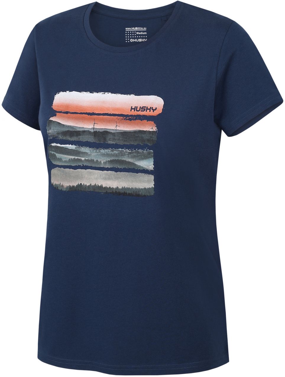 HUSKY Tee Vane L dark blue women's cotton T-shirt