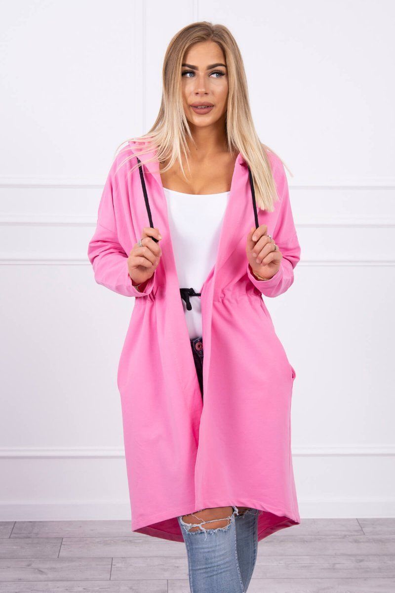 Coat with longer back light pink