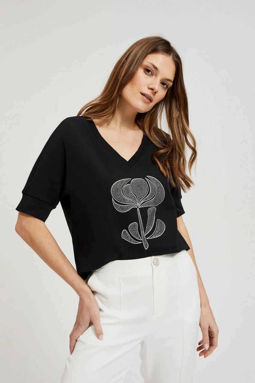 Women's sweatshirt MOODO - black