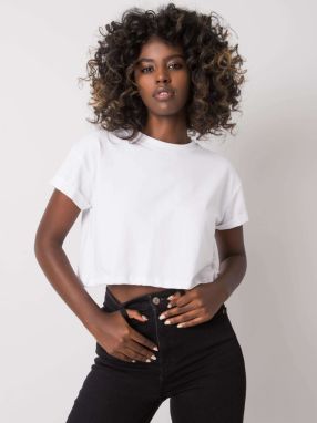 White cotton short T-shirt