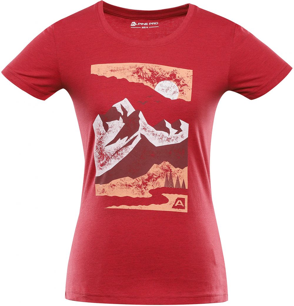 Women's cotton T-shirt ALPINE PRO ASP chilli variant pa