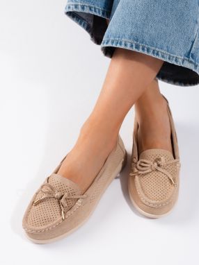 GOODIN Women's beige loafers