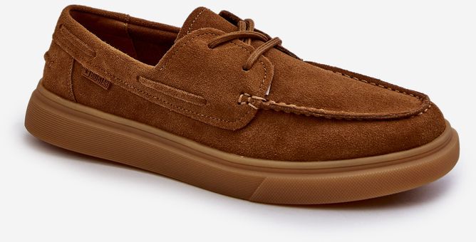 Suede men's loafers Brogues Big Star Camel