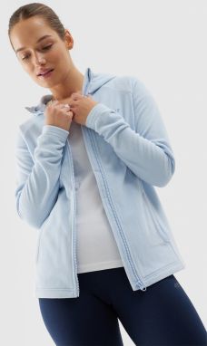 Women's regular 4F hooded fleece - light blue