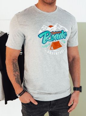 Grey men's T-shirt with Dstreet print