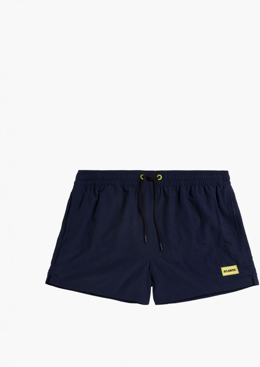 Men's Short Beach Shorts ATLANTIC - Navy Blue