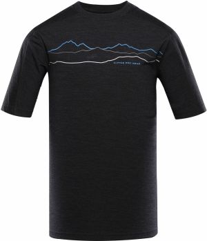 Men's T-shirt made of merino wool ALPINE PRO WOOLEN 2 black