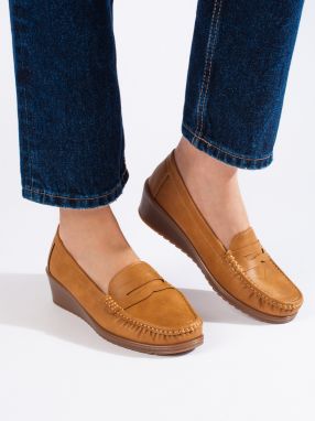Shelvt Women's brown loafers