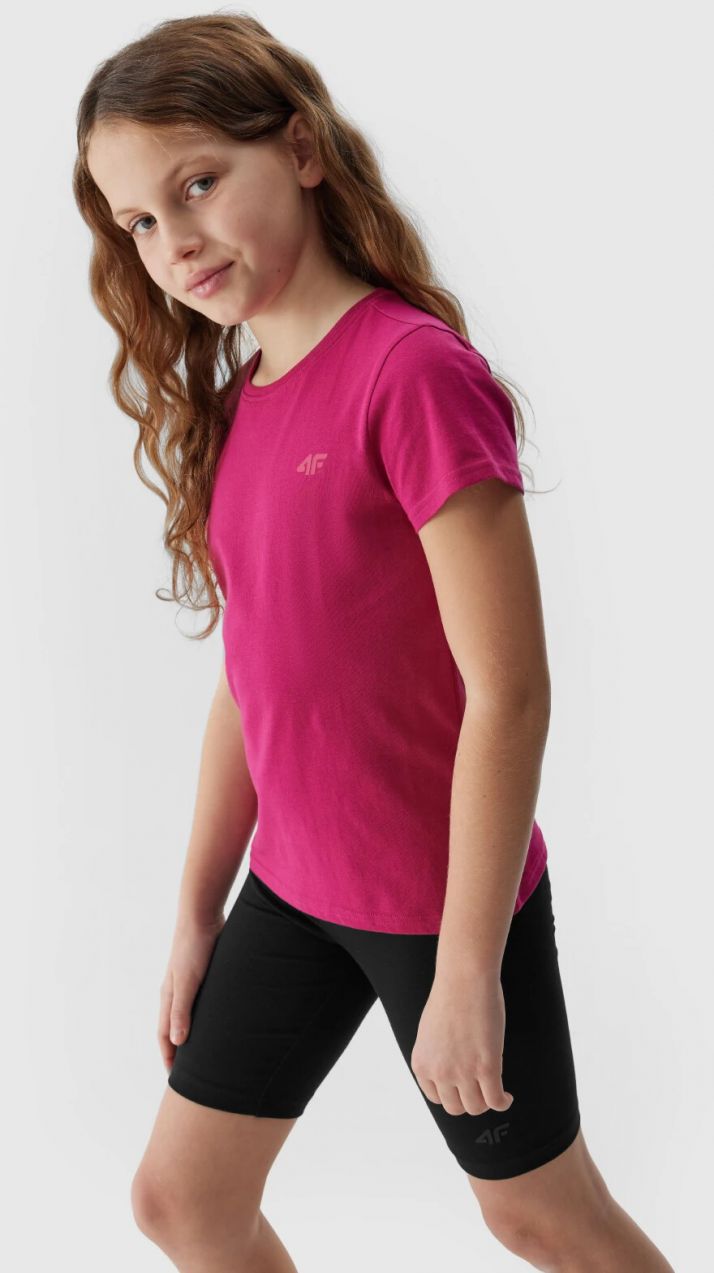 Girls' Plain T-Shirt 4F - Pink