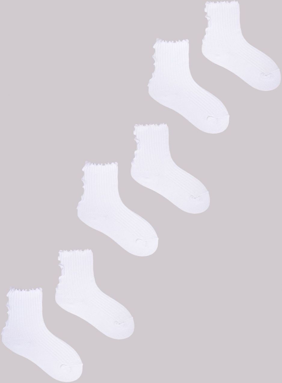 Yoclub Kids's Girls'  Socks With Frill 3-Pack