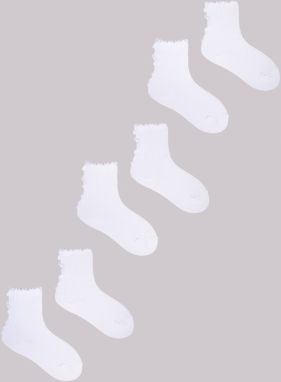 Yoclub Kids's Girls'  Socks With Frill 3-Pack