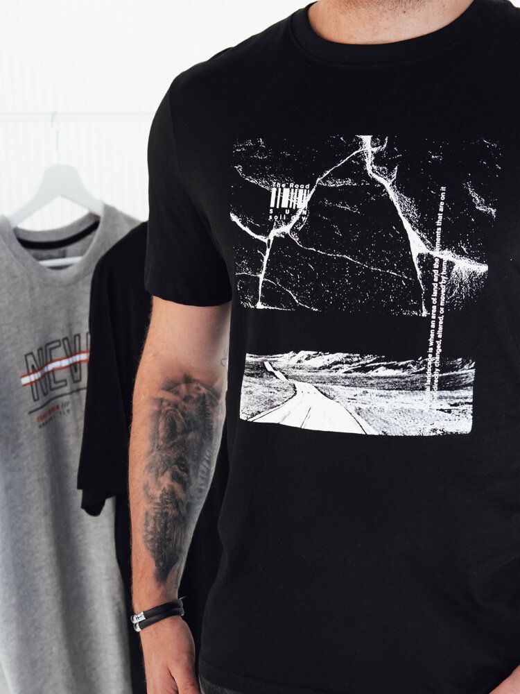Men's T-shirt with black Dstreet print