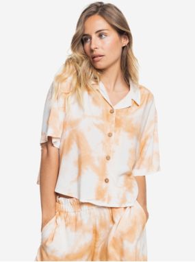 White-Orange Women's Batik Shirt Roxy Paper Day - Women