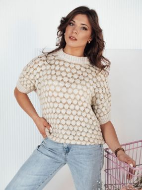 Women's oversize sweater PINGOL beige Dstreet