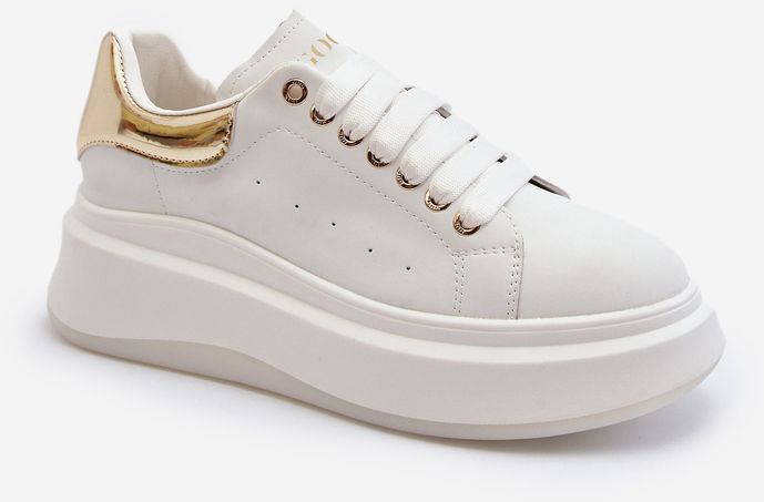 Women's leather sneakers GOE White