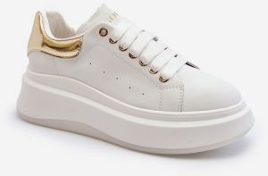 Women's leather sneakers GOE White