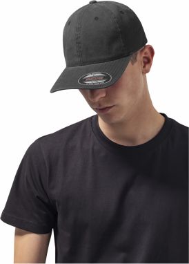 Flexfit Garment Washed Cotton Dad Hat Black