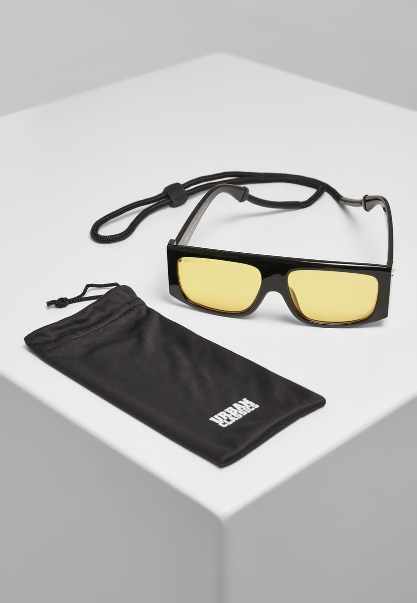 Raja sunglasses with strap black/yellow
