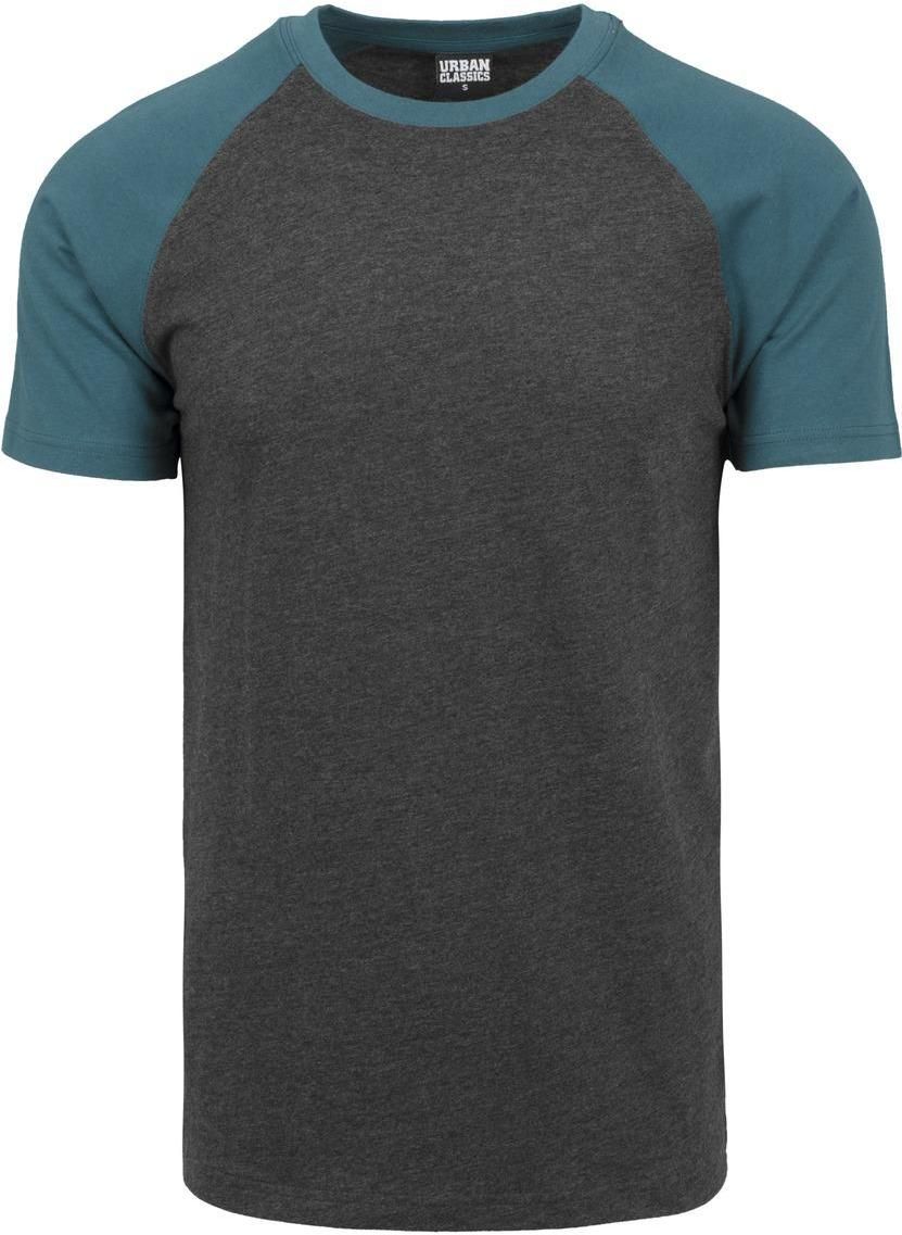 Raglan Contrast Tee charcoal/teal