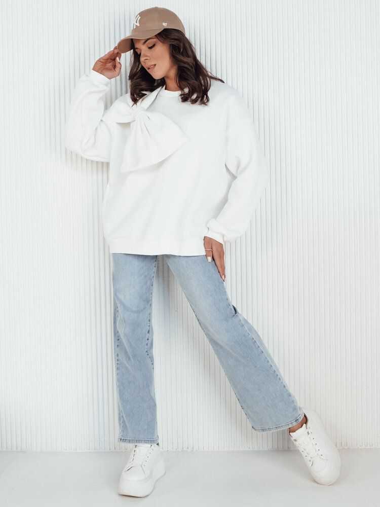BOWLOOP ecru women's oversize sweatshirt Dstreet