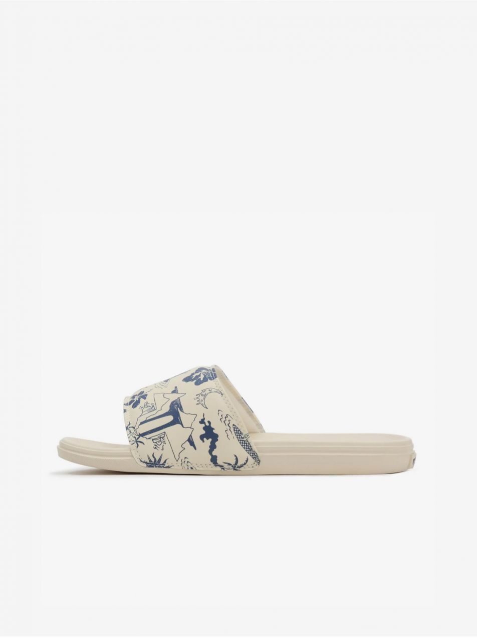 Béžové dámske vzorované šľapky VANS La Costa