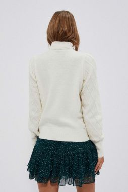 Turtleneck with geometric stitching