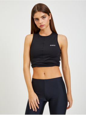 Čierny dámsky športový crop top Guess Coline