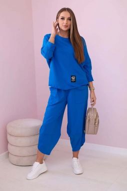 Cotton tracksuit cornflower blue