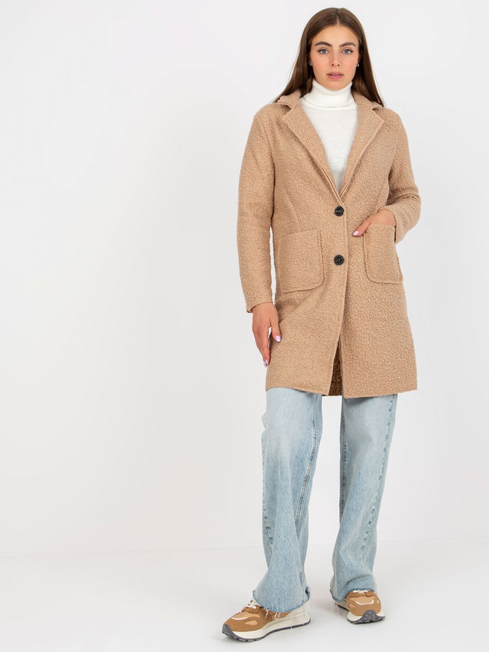 OCH BELLA beige plush jacket with pockets