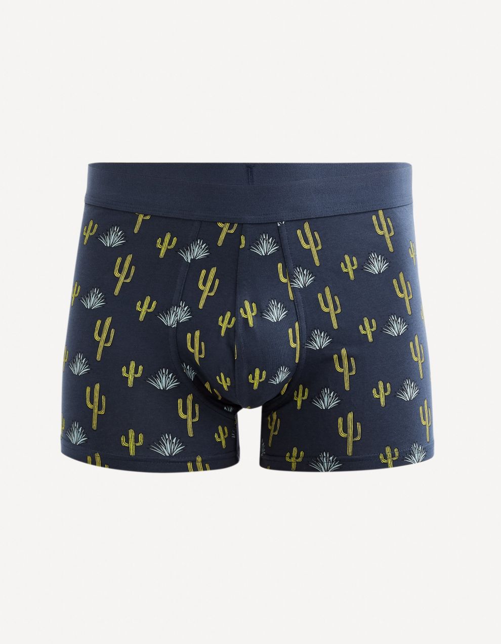 Tmavomodré pánske vzorované boxerky Celio Gibocactus