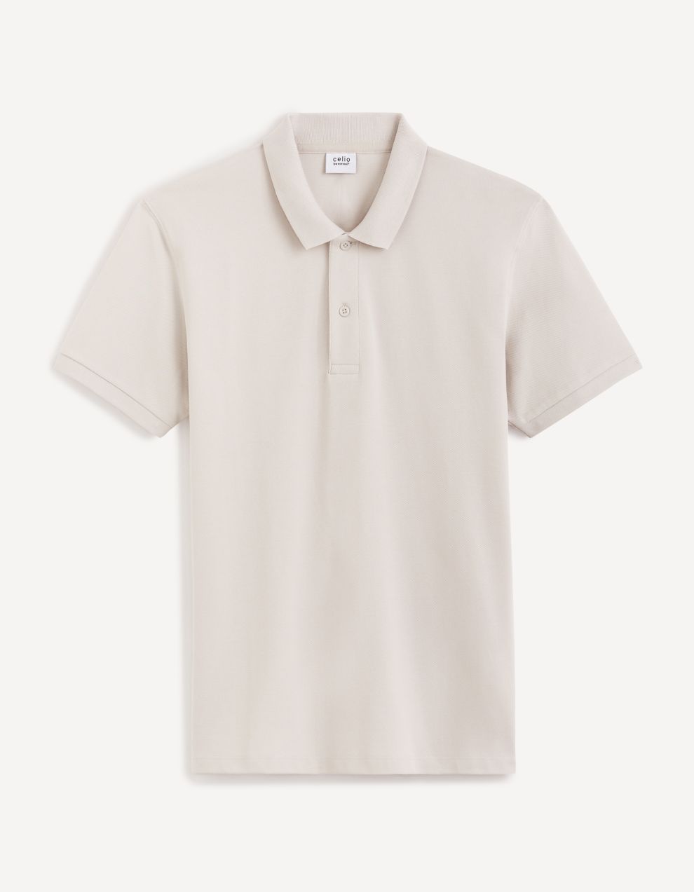 Krémové pánske polo tričko Celio Teone