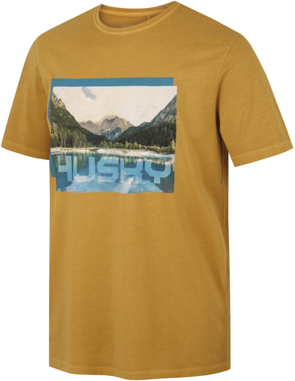 Men's cotton T-shirt HUSKY Tee Lake M mustard