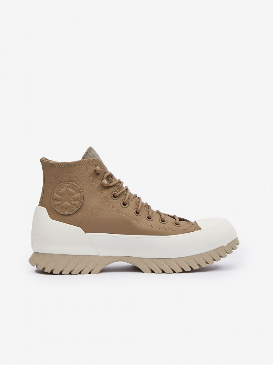 Hnedé kožené členkové tenisky na platforme Converse Chuck Taylor All Star Lugged 2.0