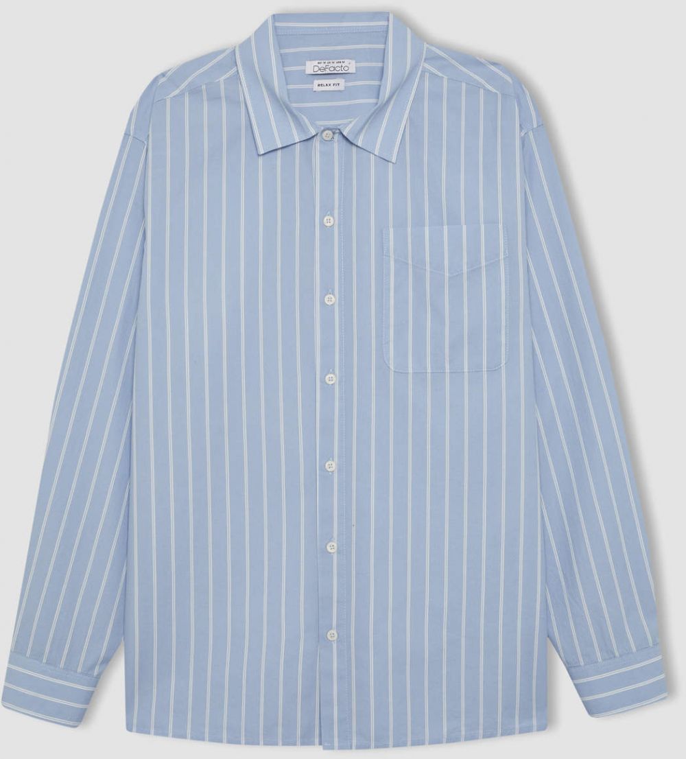 DEFACTO Relax Fit Striped Long Sleeve Shirt