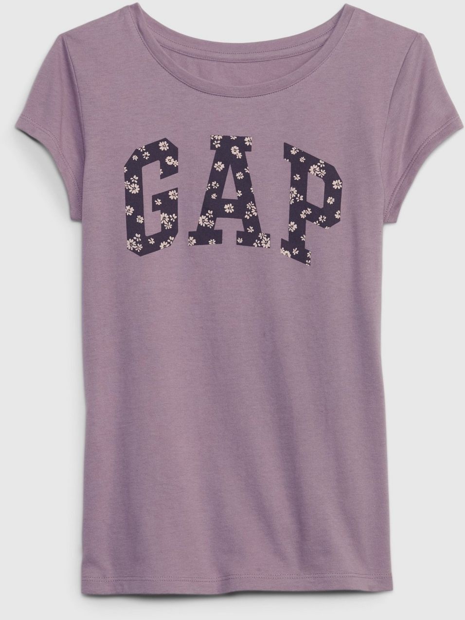 Fialové dievčenské tričko s logom GAP