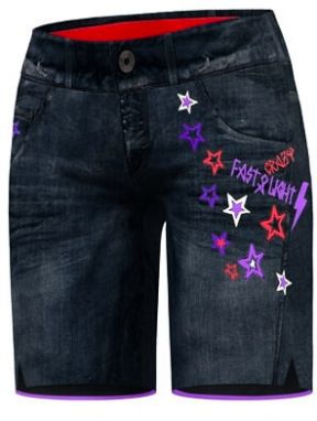 Crazy Idea Wonder Magic Black/Zebra Women's Shorts