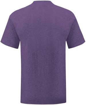 Purple men's t-shirt in combed cotton Iconic sleeve Fruit of the Loom
