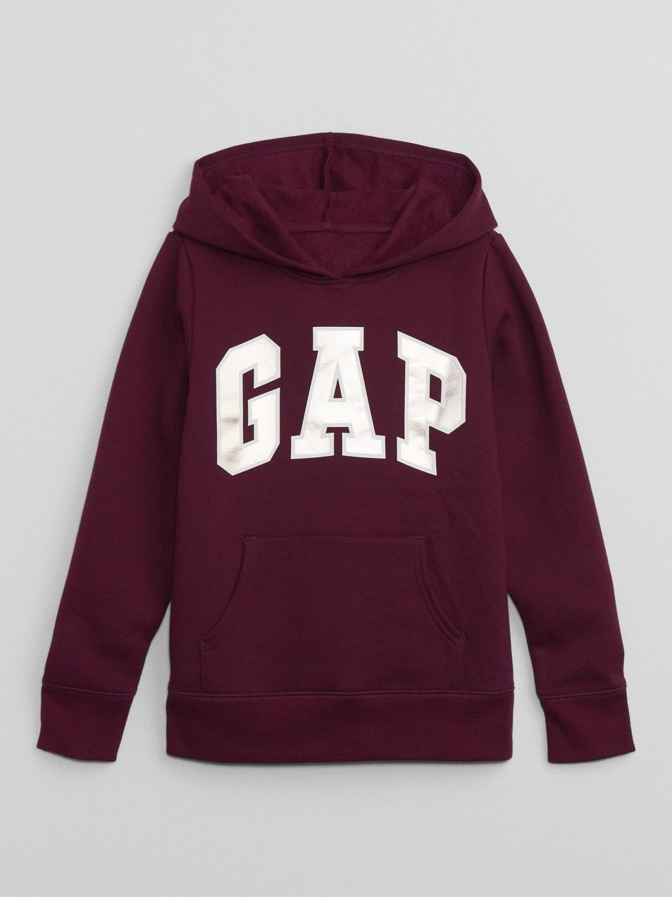 Vínová dievčenská mikina s kapucňou Gap