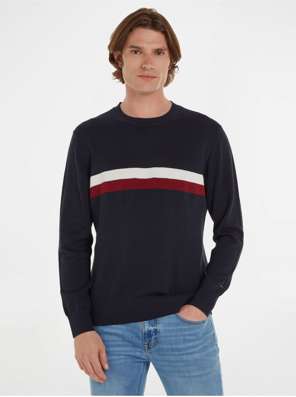 Tmavo modrý pánsky sveter Tommy Hilfiger