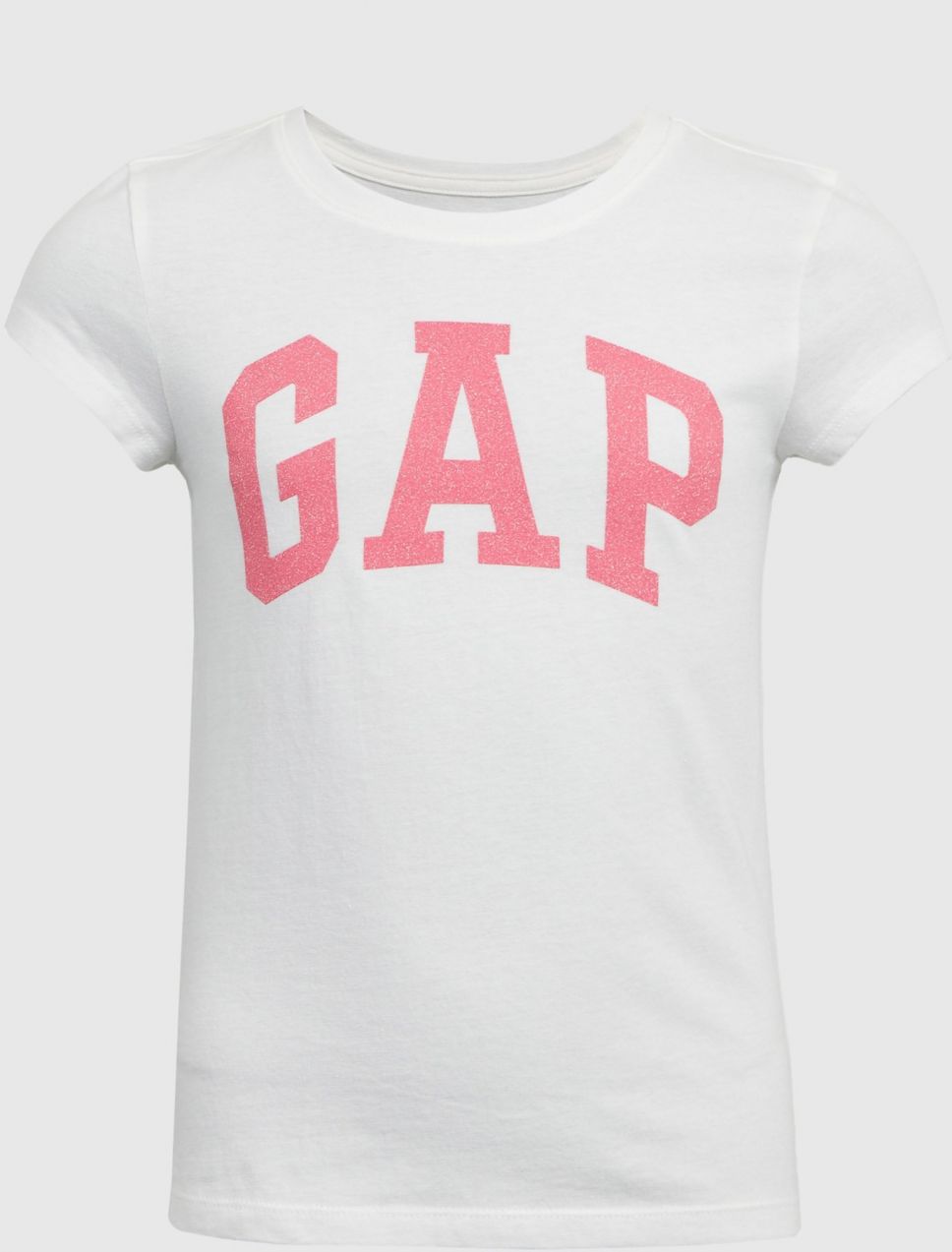 Biele dievčenské tričko s logom GAP