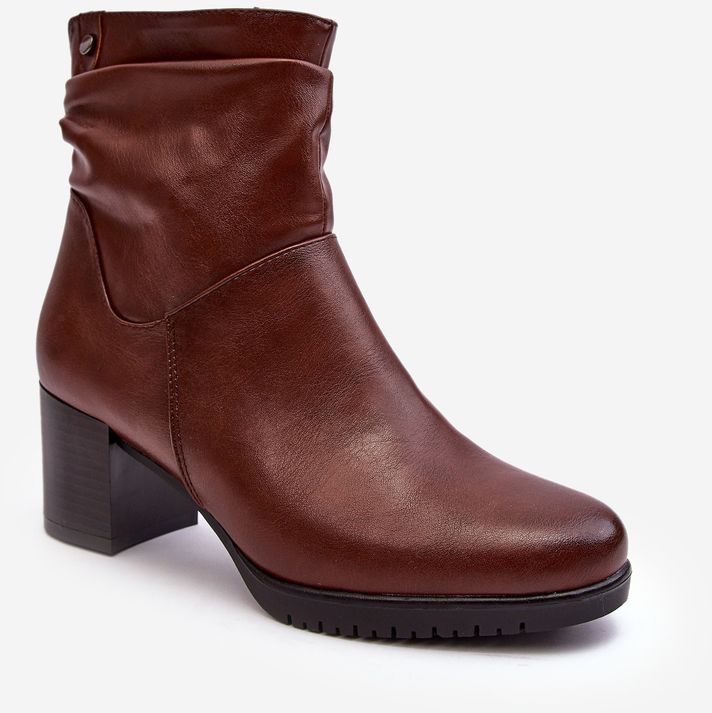 Women's Pressed Ankle Boots Brown Liriam