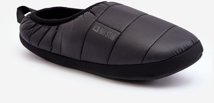 Men's Insulated Slippers Black Big Star