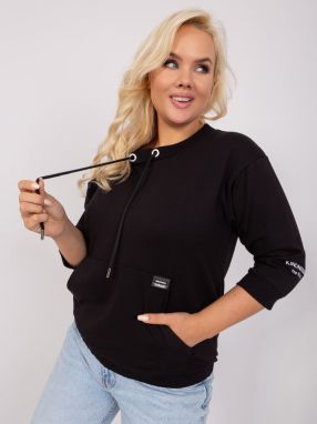 Black loose blouse plus size