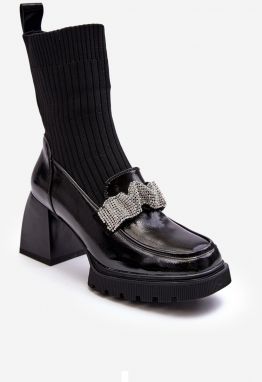 Women's High Heeled Ankle Boots D&A Black