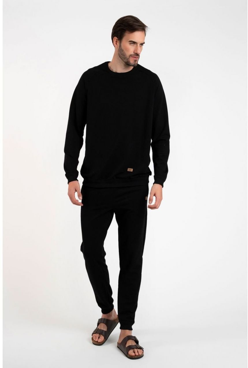 Men's Hector tracksuit, long sleeves, long pants - black
