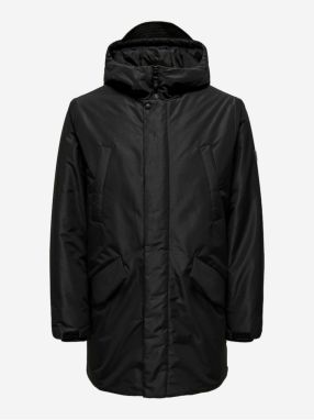 Čierna pánska zimná parka ONLY & SONS Carl